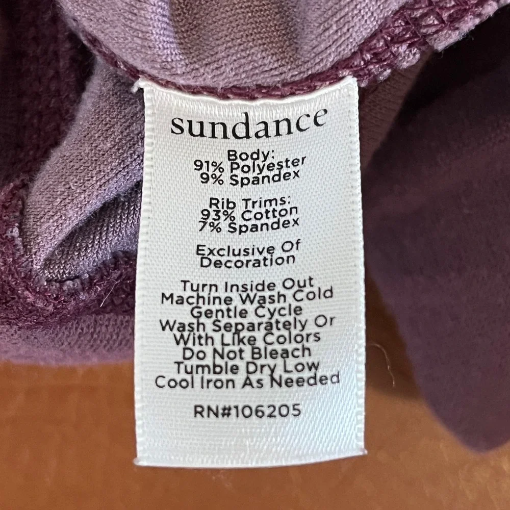 Sundance Velour Wide‎ Leg Pull On Pants Mauve Purple Size Small